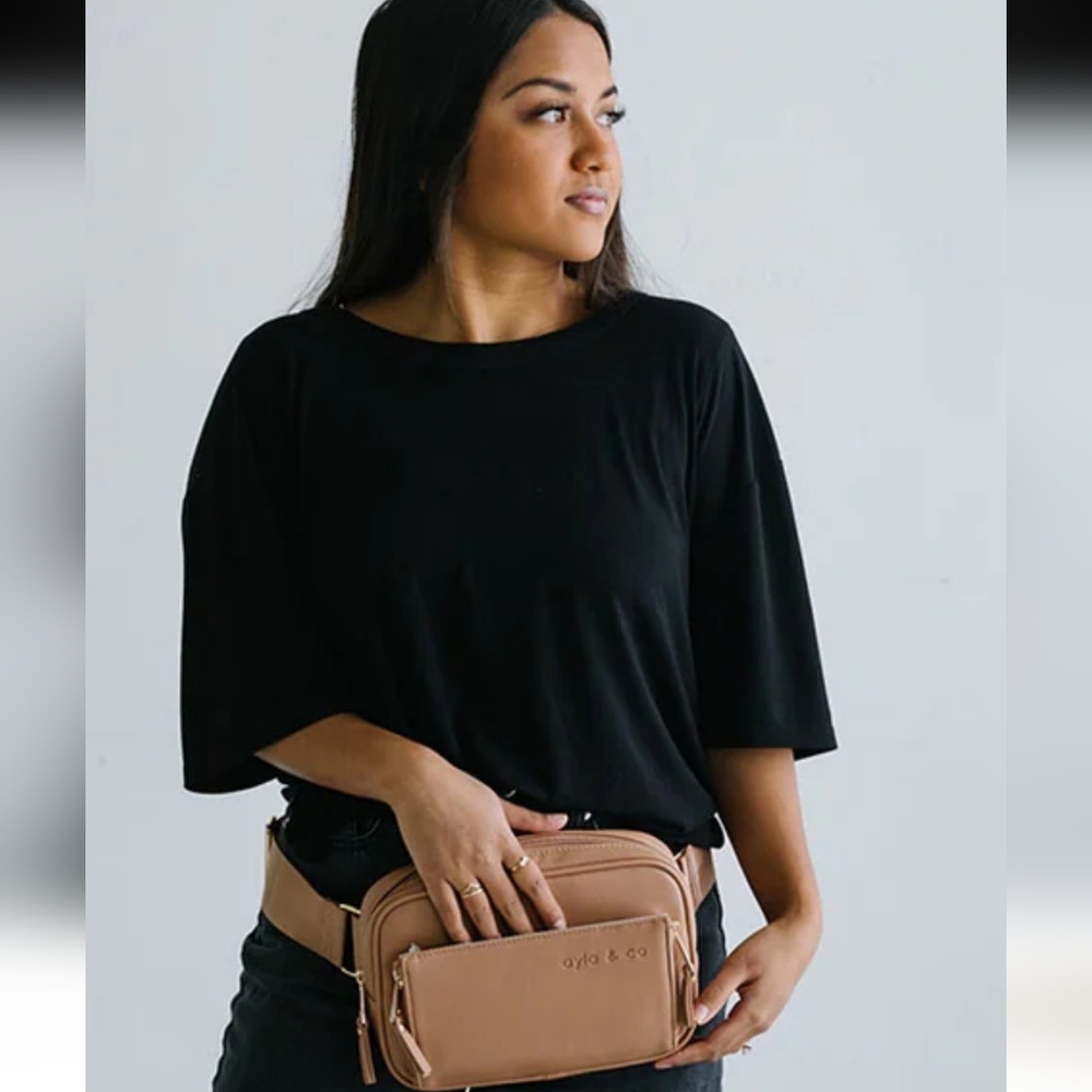 Ayla & Co Tan Belt Bag Fanny Pack